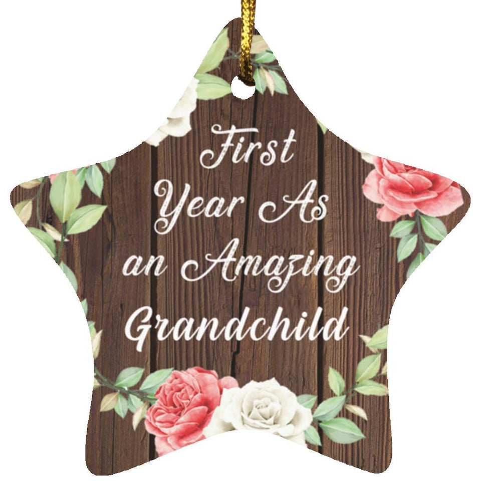 First Year As An Amazing Grandchild - Star Ornament A