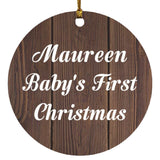 Maureen Baby's First Christmas - Circle Ornament D