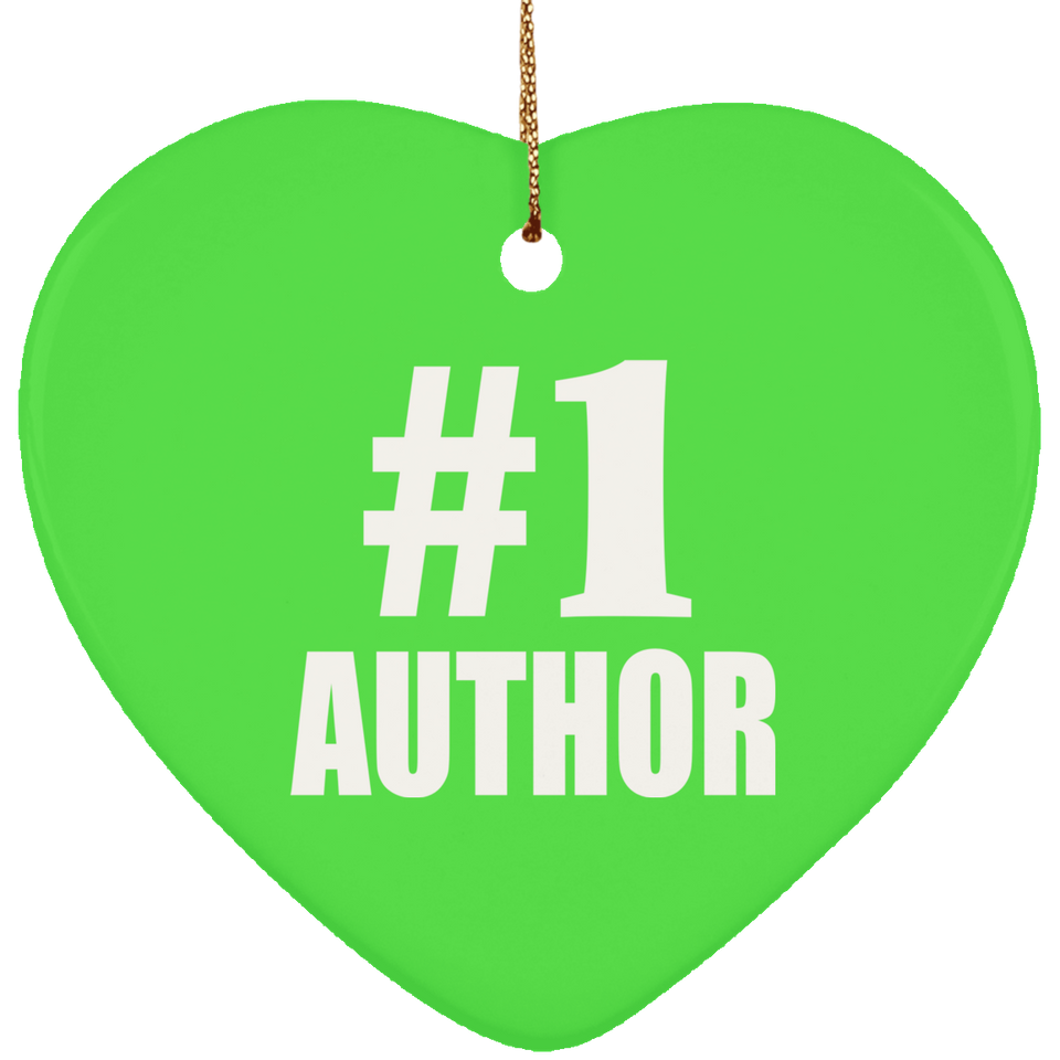 Number One #1 Author - Heart Ornament