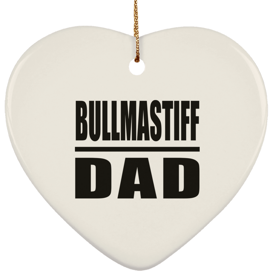 Bullmastiff Dad - Heart Ornament
