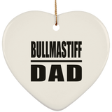 Bullmastiff Dad - Heart Ornament