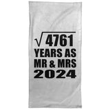 69th Anniversary Square Root of 4761 Years As Mr & Mrs 2024 - Hand Towel