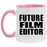 Future Film Editor - 11oz Accent Mug Pink