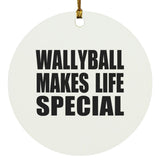 Wallyball Makes Life Special - Circle Ornament