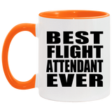 Best Flight Attendant Ever - 11oz Accent Mug Orange