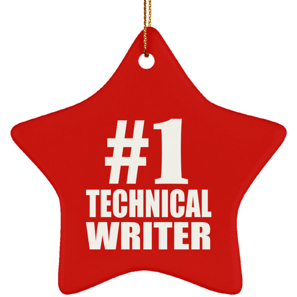 Number One #1 Technical Writer - Star Ornament