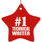 Number One #1 Technical Writer - Star Ornament
