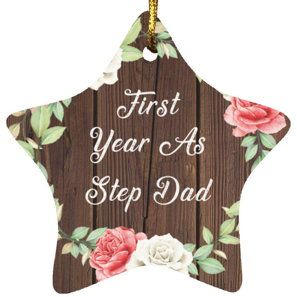 First Year As Step Dad - Star Ornament A