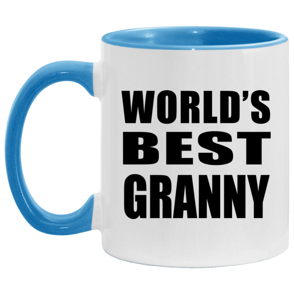 World's Best Granny - 11oz Accent Mug Blue