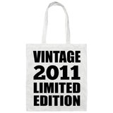 13th Birthday Vintage 2011 Limited Edition - Tote Bag White