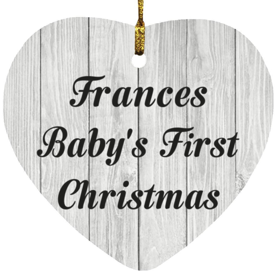 Frances Baby's First Christmas - Heart Ornament F