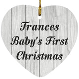 Frances Baby's First Christmas - Heart Ornament F