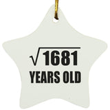 41st Birthday Square Root of 1681 Years Old - Star Ornament