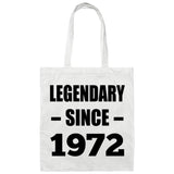 52nd Birthday Legendary Since 1972 - Tote Bag White