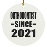 Orthodontist Since 2021 - Circle Ornament