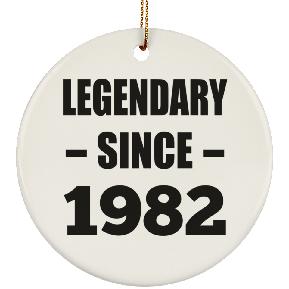 42nd Birthday Legendary Since 1982 - Circle Ornament