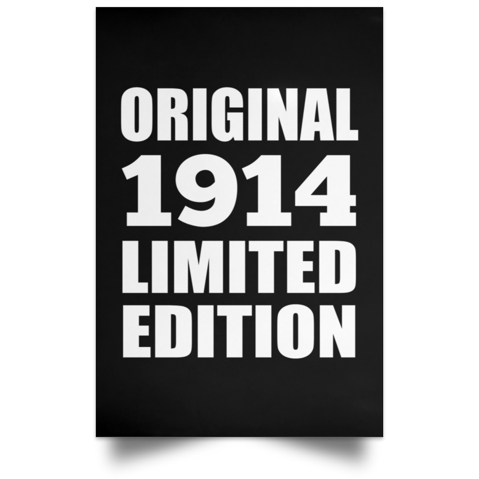 110th Birthday Original 1914 Limited Edition - Poster Portrait