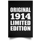 110th Birthday Original 1914 Limited Edition - Poster Portrait