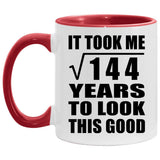 12th Birthday Took Square Root of 144 Years To Look Good - 11oz Accent Mug Red