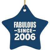 18th Birthday Fabulous Since 2006 - Star Ornament