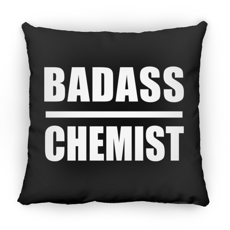 Badass Chemist - Throw Pillow Black