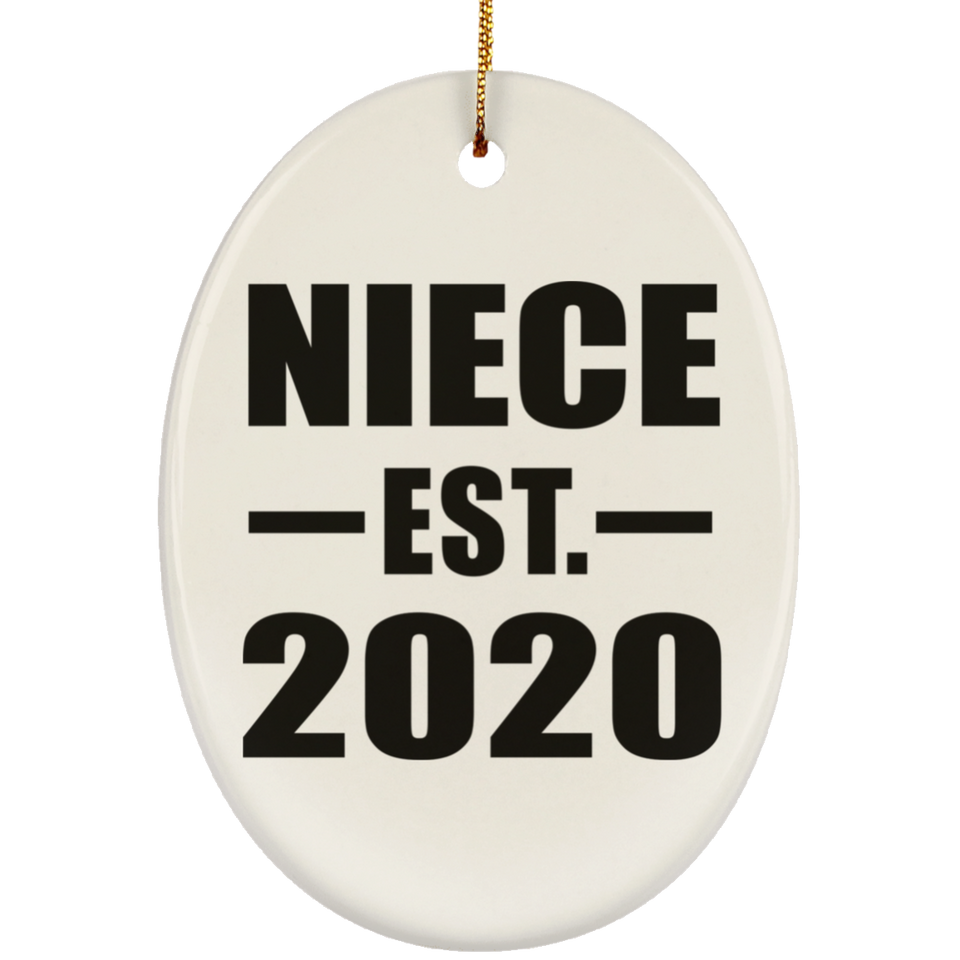 Niece Established EST. 2020 - Oval Ornament