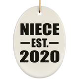 Niece Established EST. 2020 - Oval Ornament
