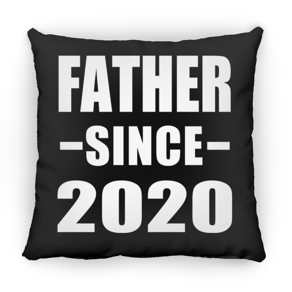 Father Since 2020 - Throw Pillow Black