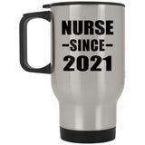 Nurse Since 2021 - Silver Travel Mug