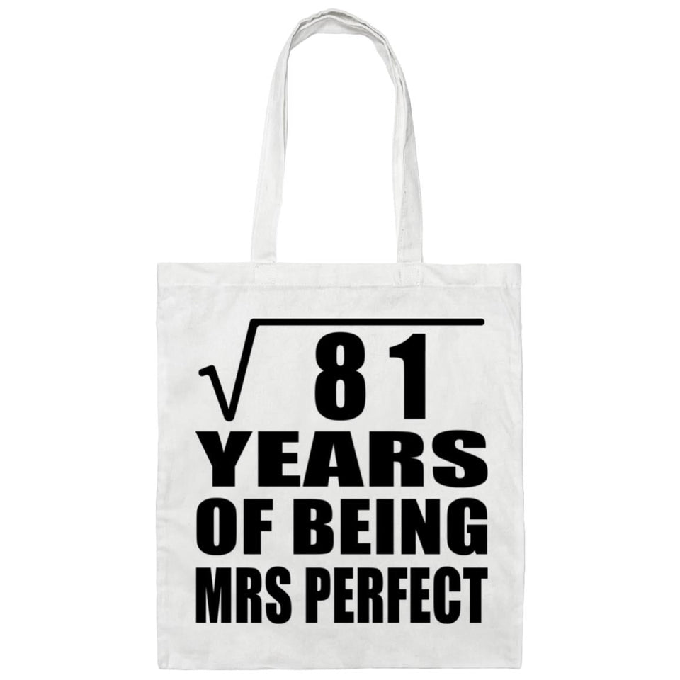 9th Anniversary Square Root of 81 Years of Mrs Perfect - Tote Bag White