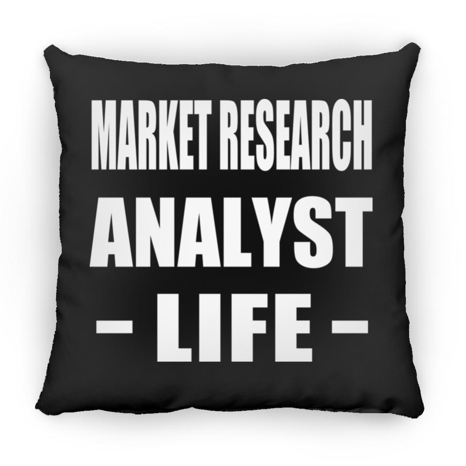 Market Research Analyst Life - Throw Pillow Black