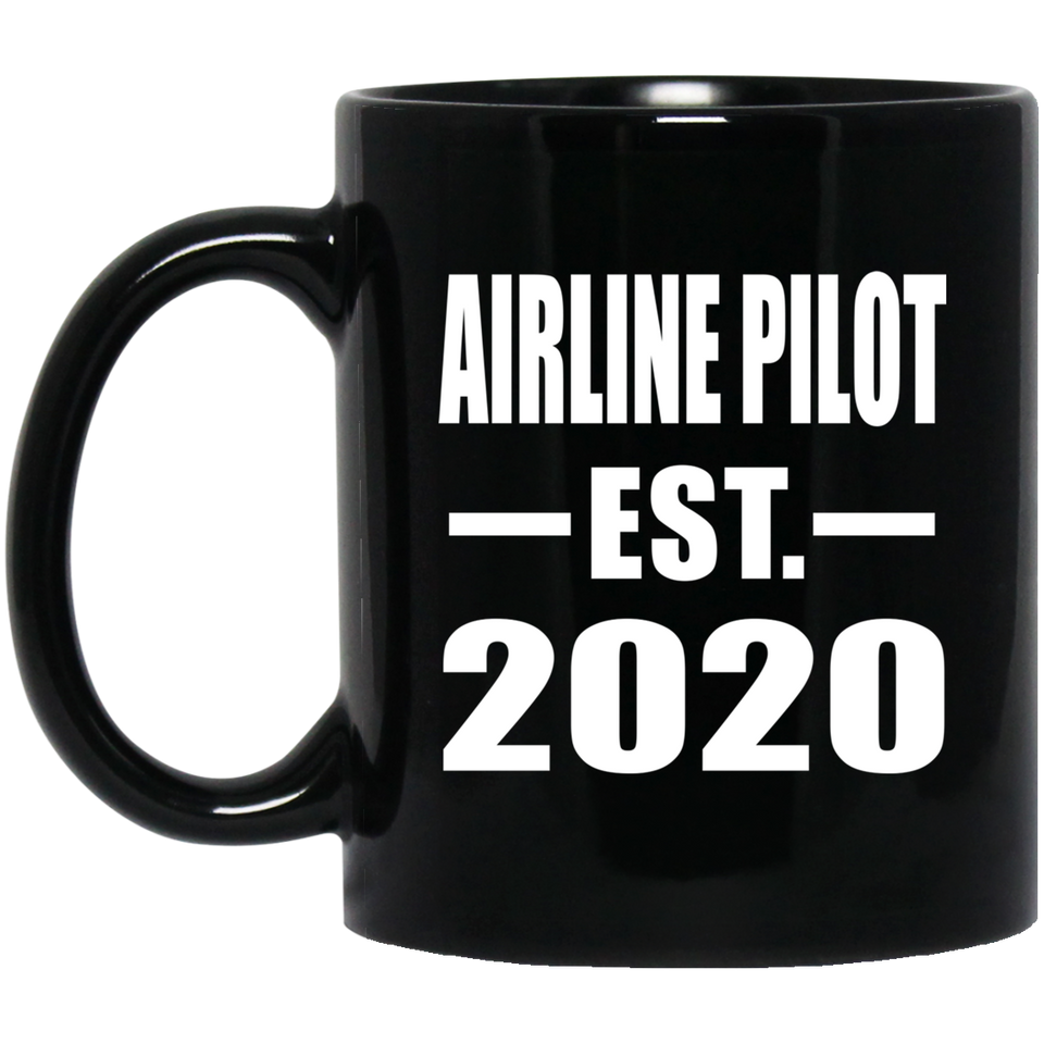 Airline Pilot Established EST. 2020 - 11oz Coffee Mug Black