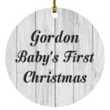 Gordon Baby's First Christmas - Circle Ornament F