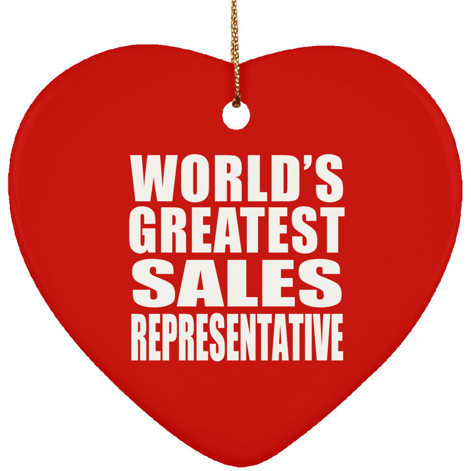 World's Greatest Sales Representative - Heart Ornament