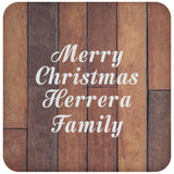 Merry Christmas Herrera Family - Drink Coaster E