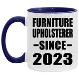 Furniture Upholsterer Since 2023 - 11oz Accent Mug Purple