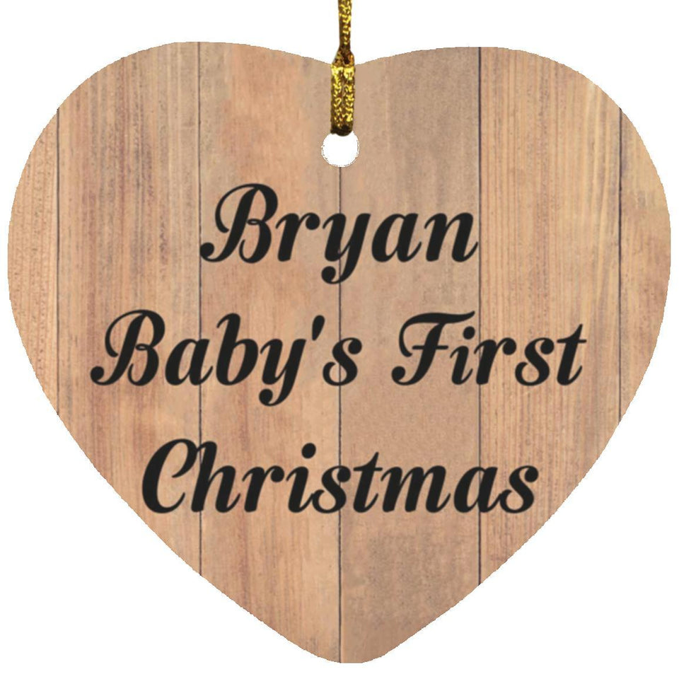 Bryan Baby's First Christmas - Heart Ornament C