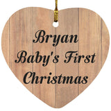 Bryan Baby's First Christmas - Heart Ornament C