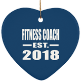 Fitness Coach Established EST. 2018 - Heart Ornament