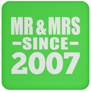 17th Anniversary Mr & Mrs Since 2007 - Drink Coaster