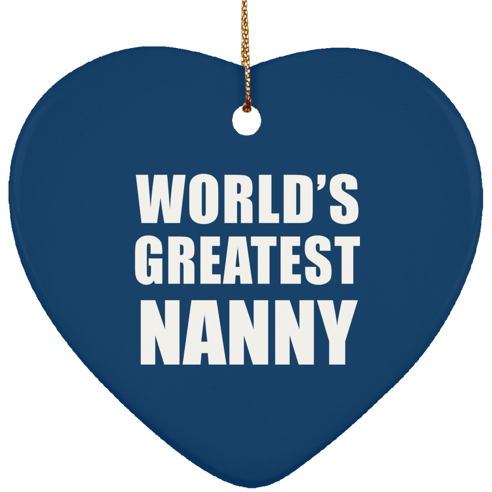 World's Greatest Nanny - Heart Ornament