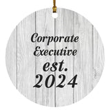 Corporate Executive Established Est. 2024 - Circle Ornament F