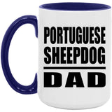 Portuguese Sheepdog Dad - 15oz Accent Mug Purple