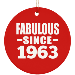61st Birthday Fabulous Since 1963 - Circle Ornament