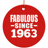 61st Birthday Fabulous Since 1963 - Circle Ornament