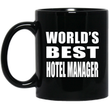 World's Best Hotel Manager - 11 Oz Coffee Mug Black