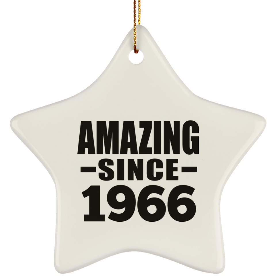 58th Birthday Amazing Since 1966 - Star Ornament