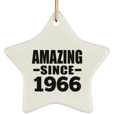 58th Birthday Amazing Since 1966 - Star Ornament