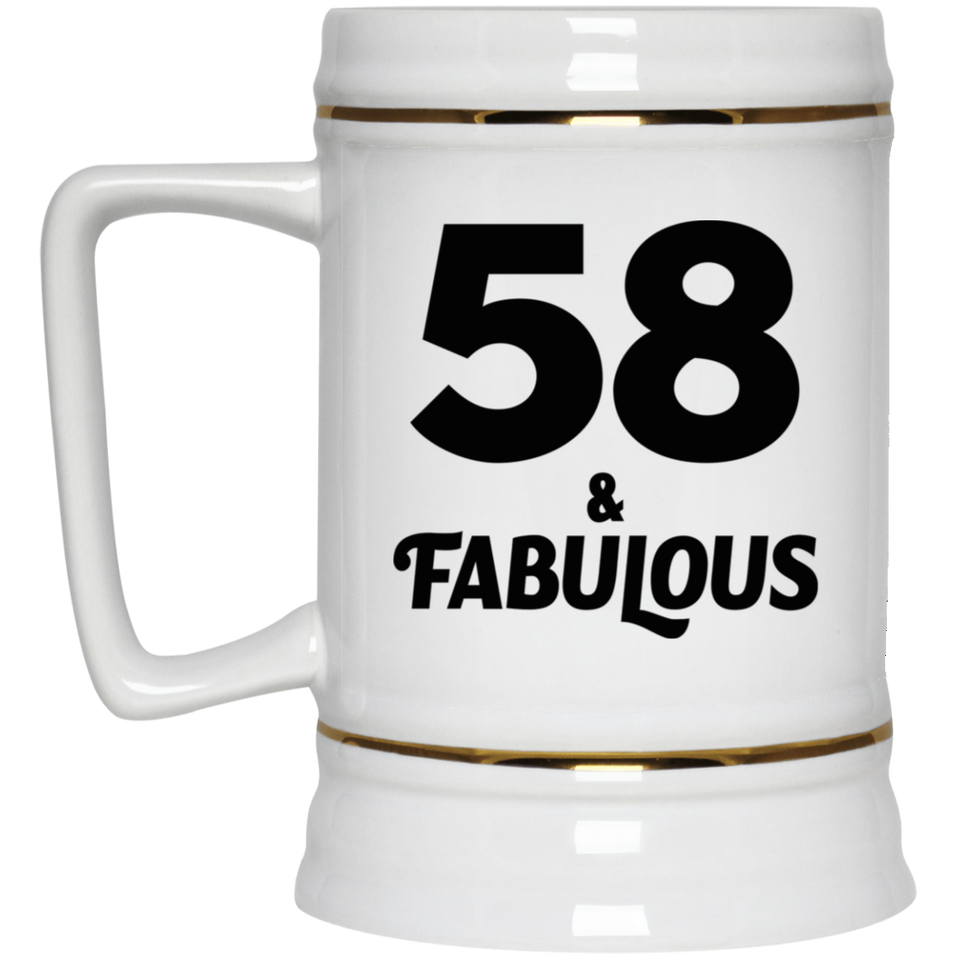 58th Birthday 58 & Fabulous - Beer Stein