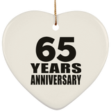 65th Anniversary 65 Years - Heart Ornament